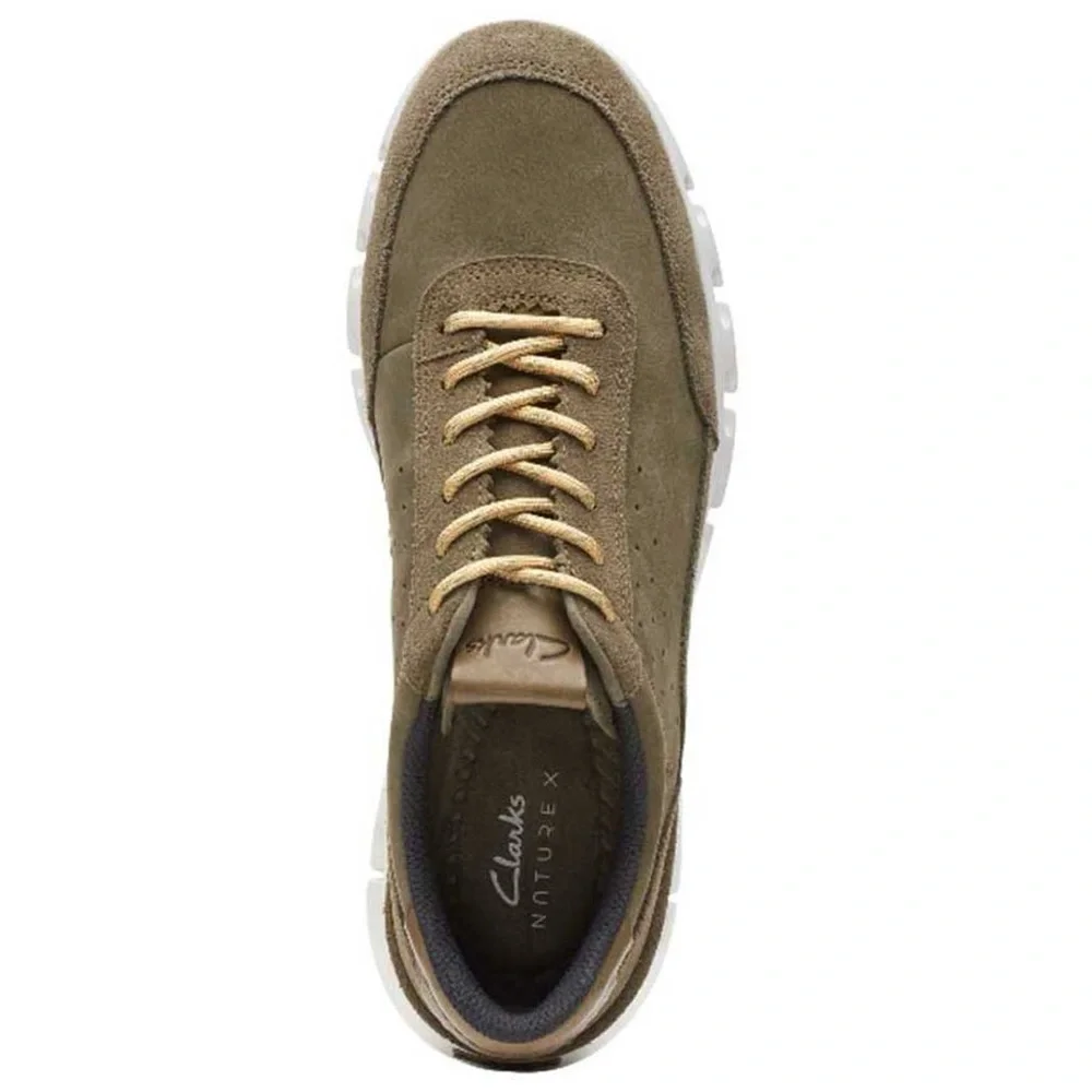 NEW!! Men’s Clarks Nature X One Sneaker Dark Olive Size 8.5M